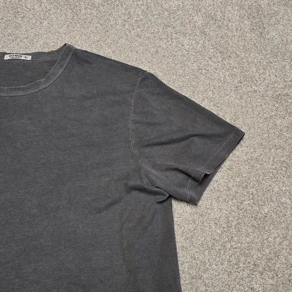 Buck Mason Pima Classic Tee Crewneck Short Sleeve Medium Coal Venice Wash Gray - Picture 4 of 8